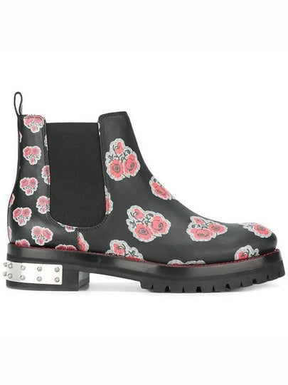 Flower Stud Chelsea Boots Black - ALEXANDER MCQUEEN - BALAAN 2