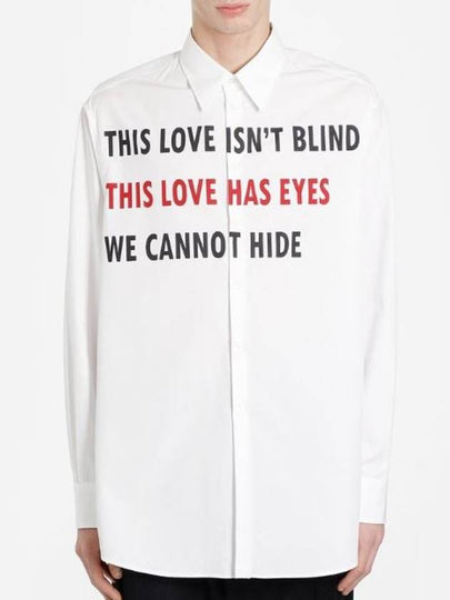 Men's Slogan Logo Long Sleeve Shirt White - VALENTINO - BALAAN 2