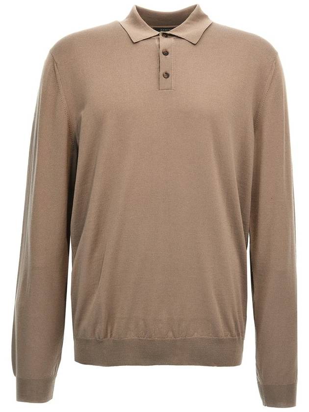 Zanone Wool Polo Shirt - ZANONE - BALAAN 1