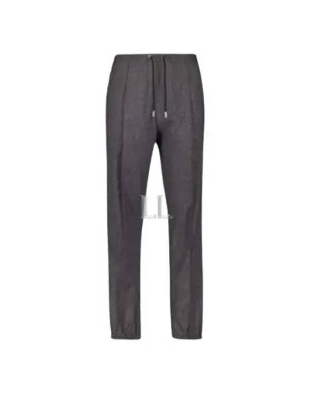 Micro Houndstooth Wool Track Pants Grey - DIOR - BALAAN 2