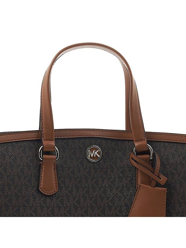 Chantal Medium Logo Satchel Shoulder Bag Brown - MICHAEL KORS - BALAAN 9