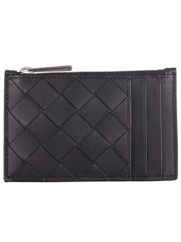 Intrecciato Zipped Card Case Black - BOTTEGA VENETA - BALAAN 2