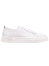 Logo Sole Leather Low Top Sneakers White - AMI - BALAAN.