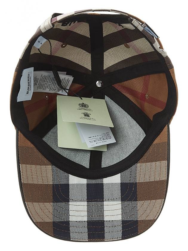 Logo Check Cotton Ball Cap Birch Brown - BURBERRY - BALAAN 6