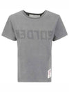 Distressed Slim Fit Short Sleeve T-Shirt Gray - GOLDEN GOOSE - BALAAN 2