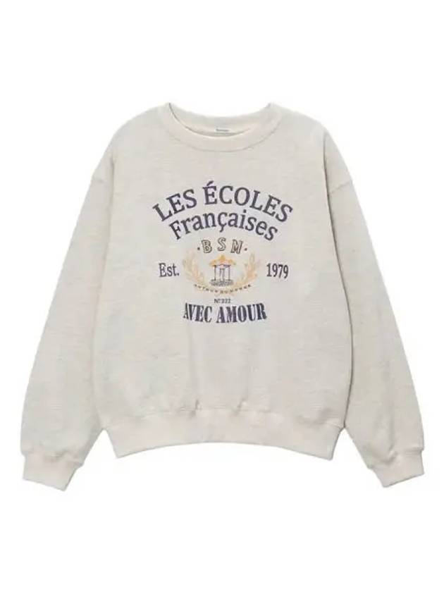 Ecole Artwork Crew Neck Oatmeal - BENSIMON - BALAAN 1