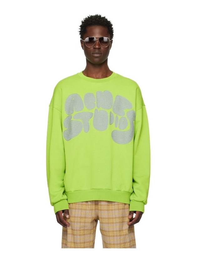 Bubble Logo Crew Neck Sweatshirt Green - ACNE STUDIOS - BALAAN 2