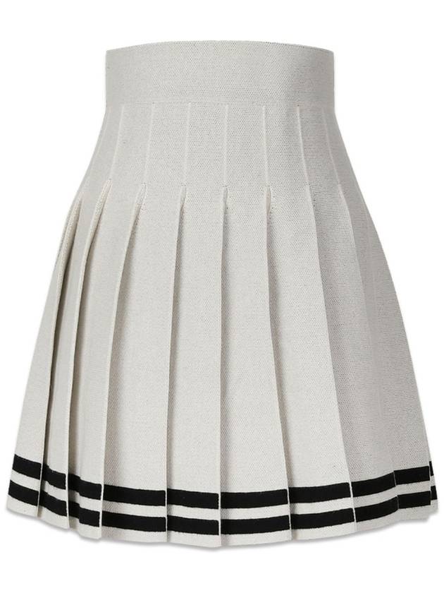 Patch Skirt Shorts Knit Line Flare Skirt Ivory MCFW23SK 4IV - MACKY - BALAAN 3