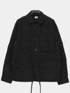 Flat Nylon Utility Over Long Sleeve Shirt Black - CP COMPANY - BALAAN 4