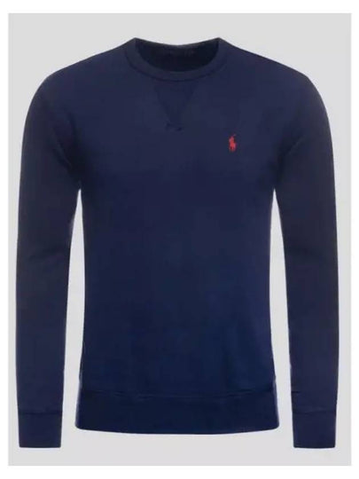 Embroidered Logo Pony Crew Neck Sweatshirt Navy - POLO RALPH LAUREN - BALAAN 2