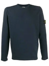 Men's Wappen Patch Round Neck Knit Top Navy - STONE ISLAND - BALAAN 3