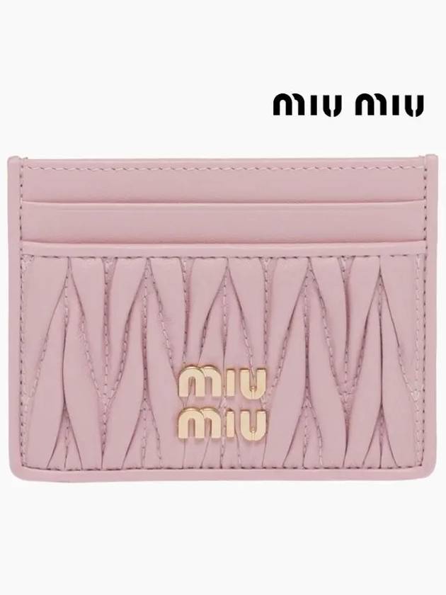 Materasse Nappa Leather Card Wallet Alabaster Pink - MIU MIU - BALAAN 3