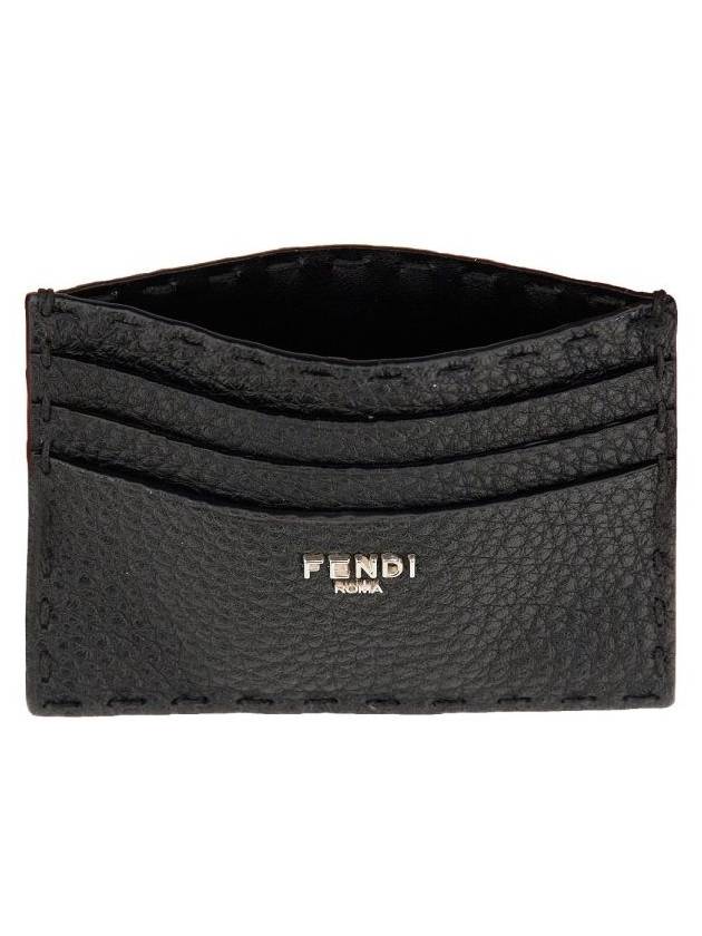 Selleria Leather Card Wallet Black - FENDI - BALAAN 4