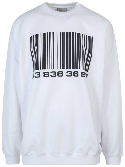 Big Large Barcode Sweatshirt White - VETEMENTS - BALAAN.