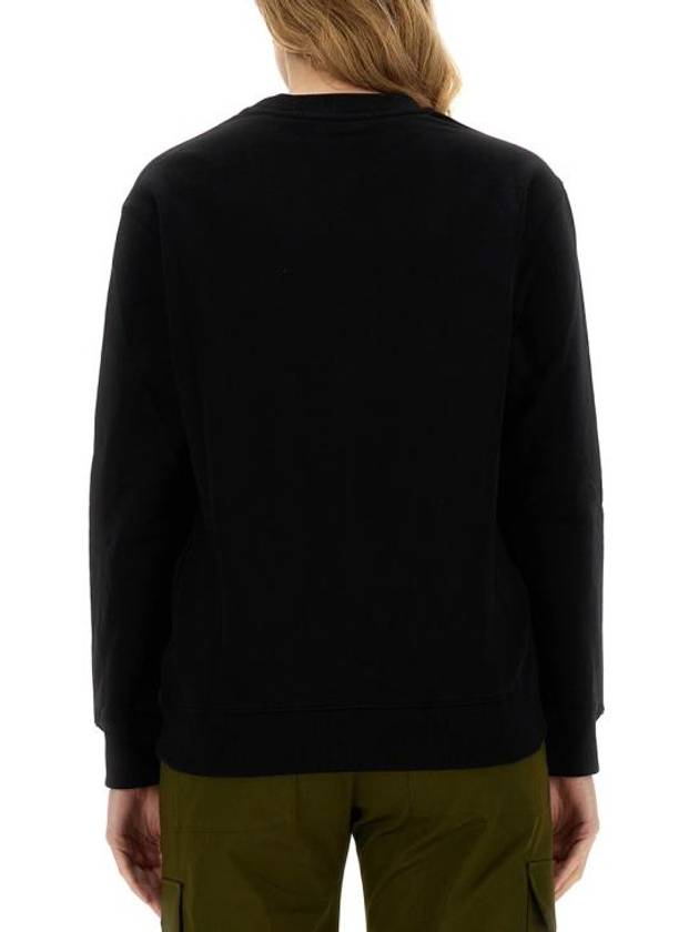 Embroidered Logo Cotton Sweatshirt Black - MSGM - BALAAN 4