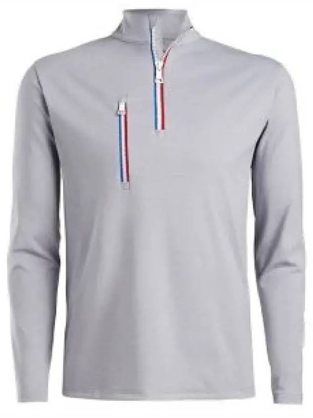 Men's Golf Daytona Half Zip Up Long Sleeve T-Shirt Light Grey - G/FORE - BALAAN 2