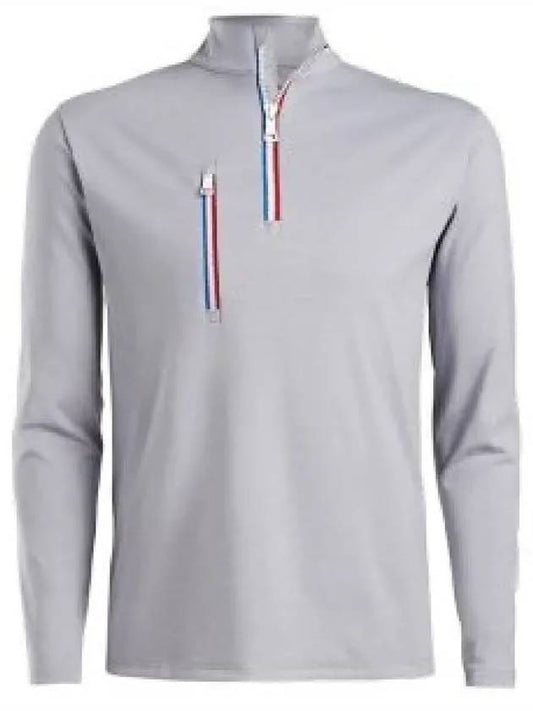 Men's Golf Daytona Half Zip Up Long Sleeve T-Shirt Light Grey - G/FORE - BALAAN 2