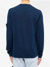 Men's Logo Wappen Crew Neck Knit Sweatshirt Navy - STONE ISLAND - BALAAN 5