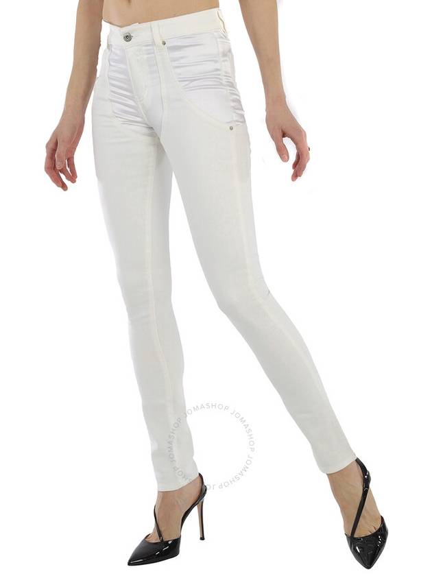 Filles A Papa Ladies Pants White Satine Jeans, Waist Size 27" - FILLES A PAPA - BALAAN 3