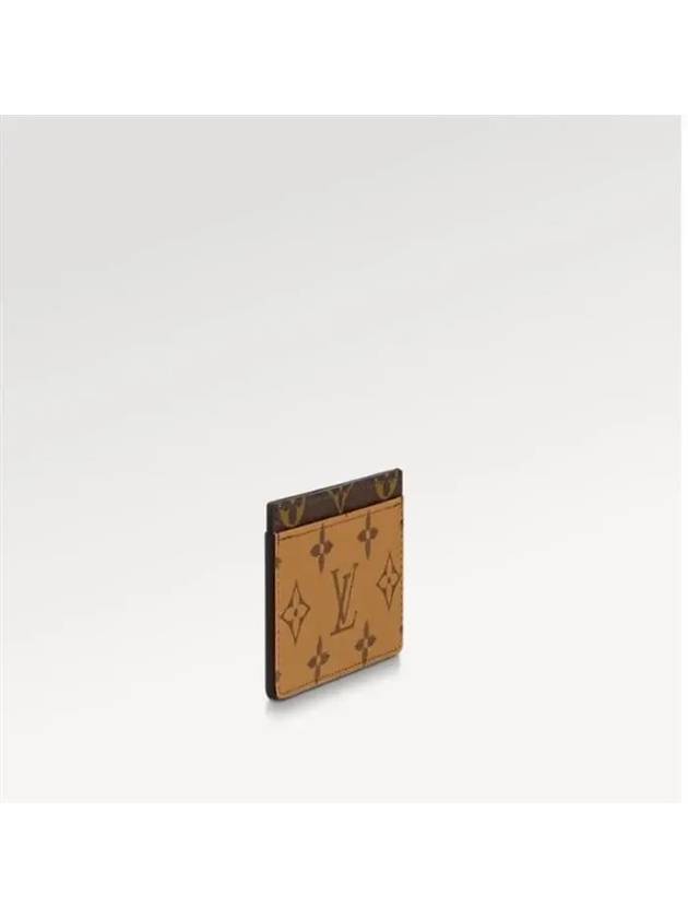 Monogram Reverse Canvas Card Wallet Brown - LOUIS VUITTON - BALAAN 4