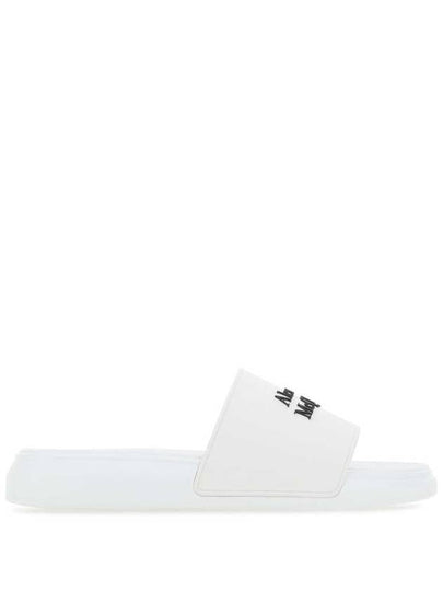 Logo Pool Slippers White - ALEXANDER MCQUEEN - BALAAN 2