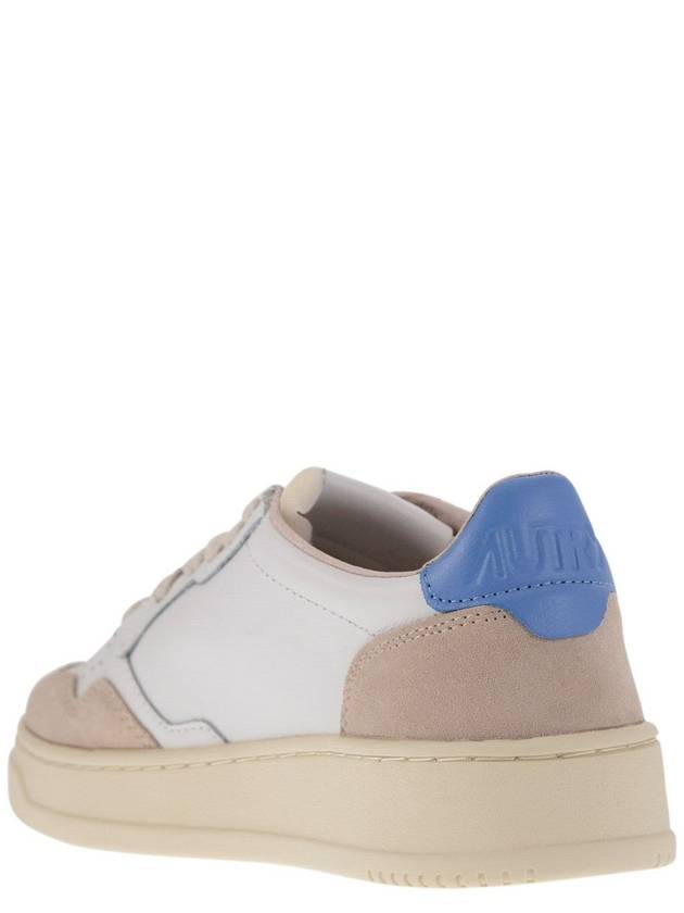 Medalist Blue Tab Suede Low Top Sneakers White Beige - AUTRY - BALAAN 4