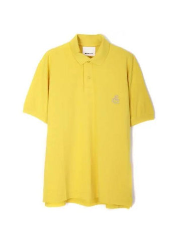 Afko Cotton Polo Shirt Yellow - ISABEL MARANT - BALAAN 1