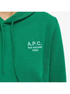 logo embroidered pocket hooded top green - A.P.C. - BALAAN 5