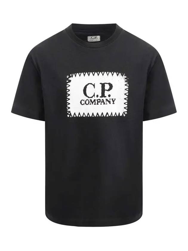 Kids Logo T Shirt Black 16CKTS049B 00LAA17 999 - CP COMPANY - BALAAN 1