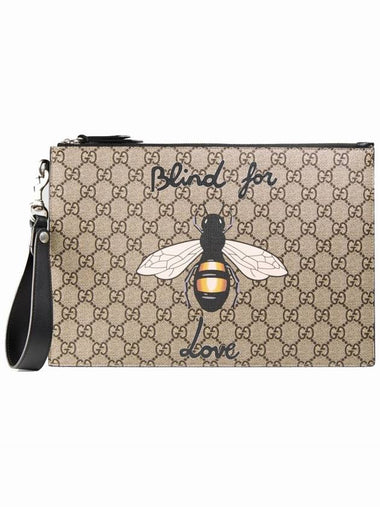 GG Supreme bee printing clutch bag 473904 - GUCCI - BALAAN 1