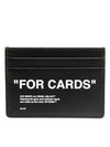 slogan print card wallet black - OFF WHITE - BALAAN 3