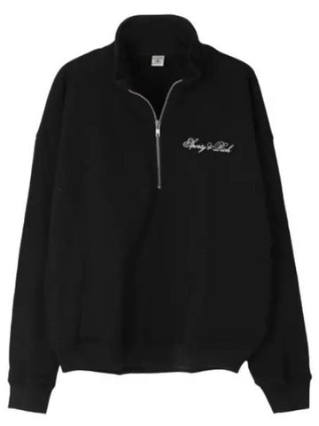 Logo quarter zip men s long sleeve t shirt - SPORTY & RICH - BALAAN 1