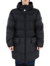 Bosona Logo Patch Long Down Padded Jacket Black - MONCLER - BALAAN 3