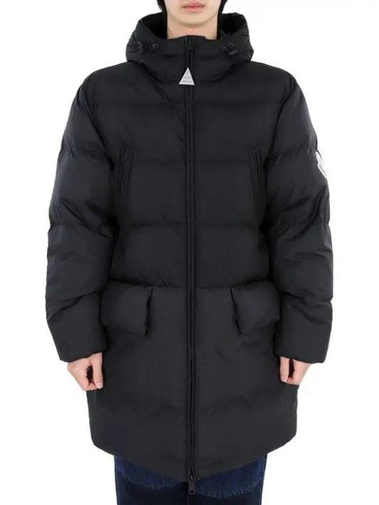 Bosona Logo Patch Long Down Padded Jacket Black - MONCLER - BALAAN 2