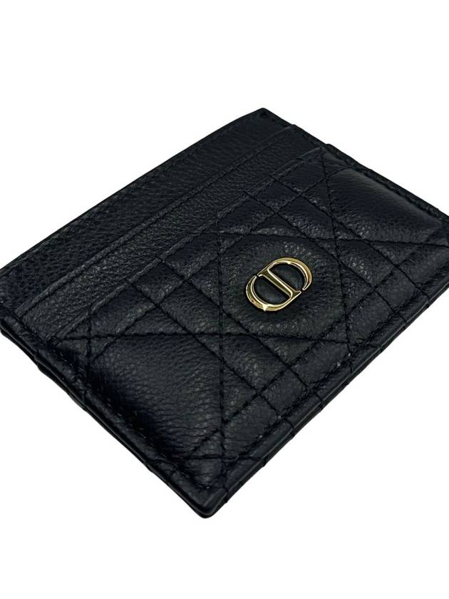 Caro 5-Slot Supple Cannage Calfskin Card Wallet Black - DIOR - BALAAN 5