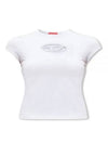 T Angie Peekaboo Logo Short Sleeve T-Shirt White - DIESEL - BALAAN 2