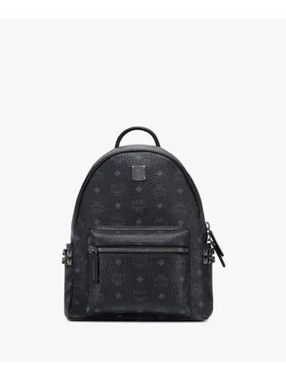 Visetos Small Stark Pyramid Studs Backpack Black - MCM - BALAAN 2