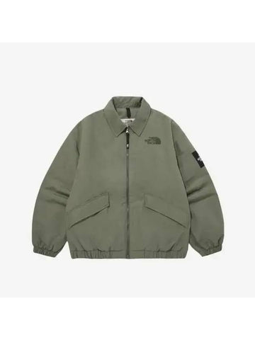 Label Billan Heat Zip Up Jacket Light Khaki - THE NORTH FACE - BALAAN 1