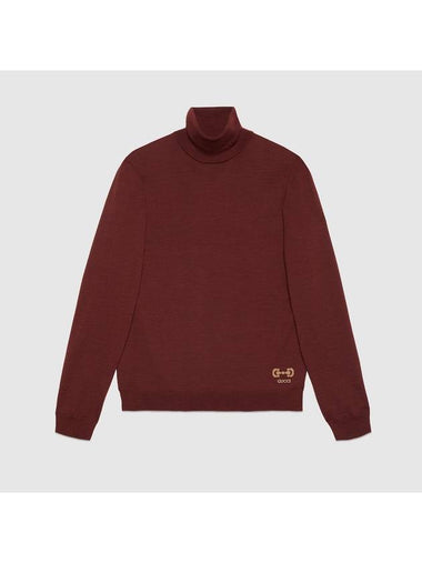 Horsebit Intarsia Wool Turtleneck Red - GUCCI - BALAAN 1