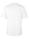 Logo Print Round Short Sleeve T-Shirt White - CP COMPANY - BALAAN 4