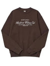 Club Crew Neck Cotton Sweatshirt Brown - SPORTY & RICH - BALAAN 3