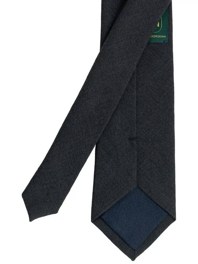 Daily Office Wool Tie Charcoal - MANNERGRAM - BALAAN 4