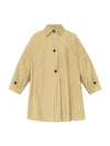 Gabardine Oversized Cotton Single Coat Beige - TOTEME - BALAAN 1