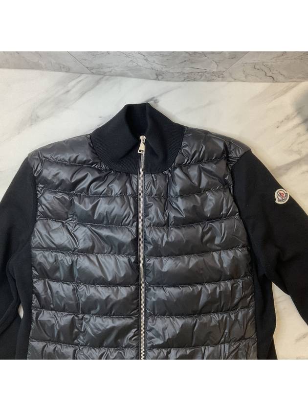 Women s Padded Wool Cardigan Black J10939B00025 M1131 - MONCLER - BALAAN 4