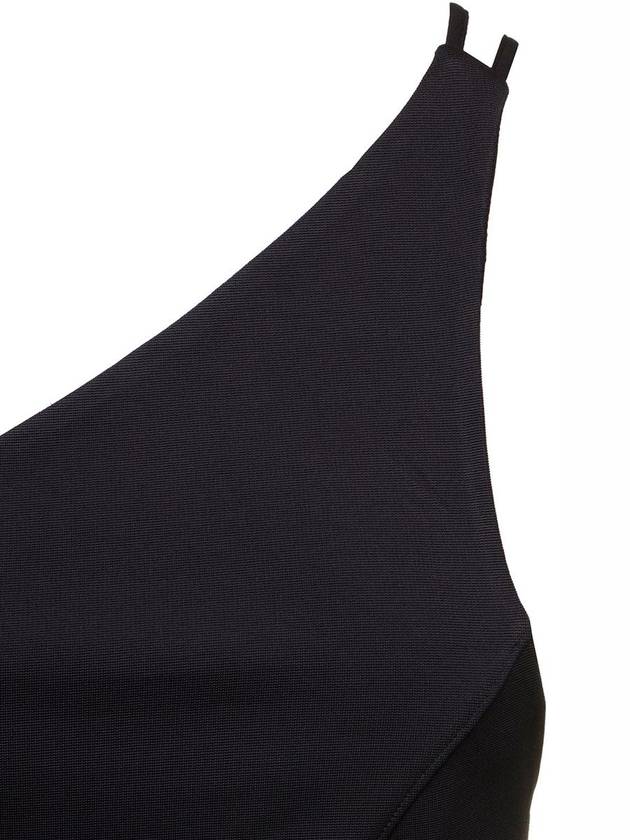 'Colorado' One Shoulder Mini Black Dress In Viscose Blend Woman Gauge81 - GAUGE81 - BALAAN 3