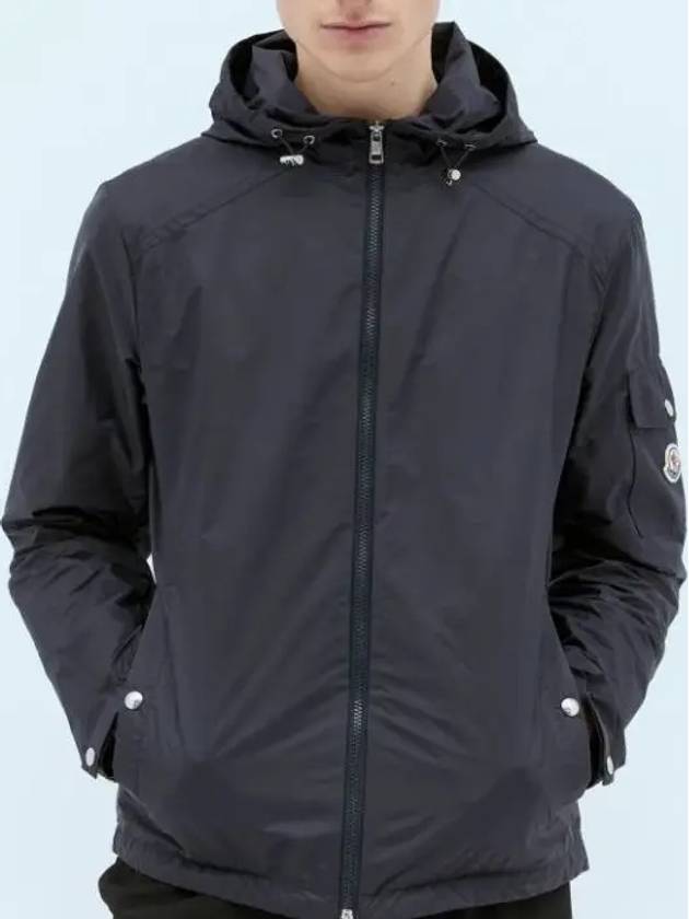 Etiache Rain Hooded Zip Up Blue - MONCLER - BALAAN 2