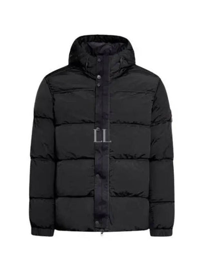 41419 Nylon Metal Econyl Hooded Down Jacket Black - STONE ISLAND - BALAAN 2