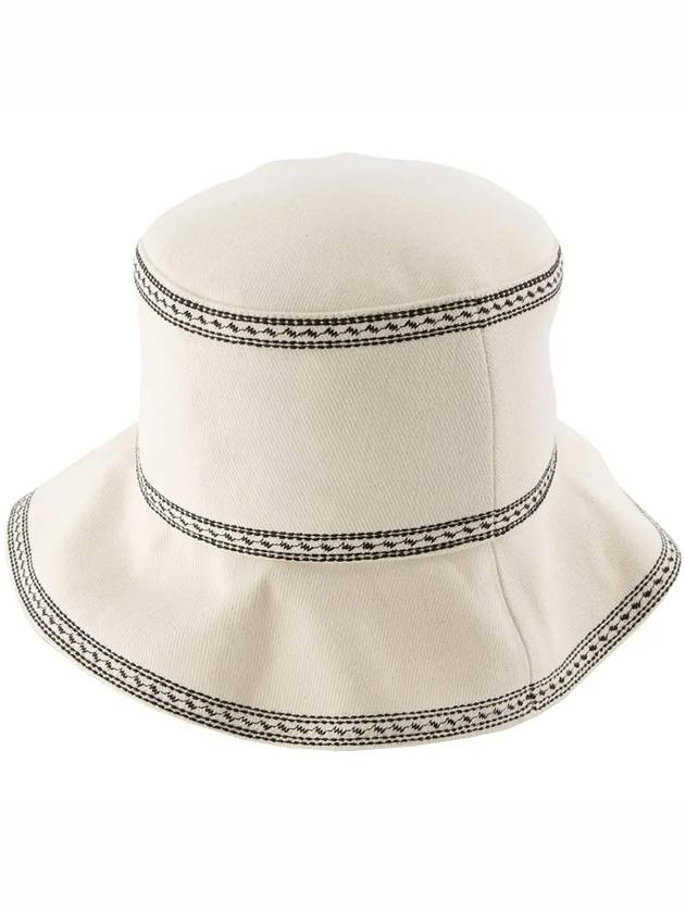 Halena Embroidery Logo Bucket Hat Ivory - ISABEL MARANT - BALAAN 4