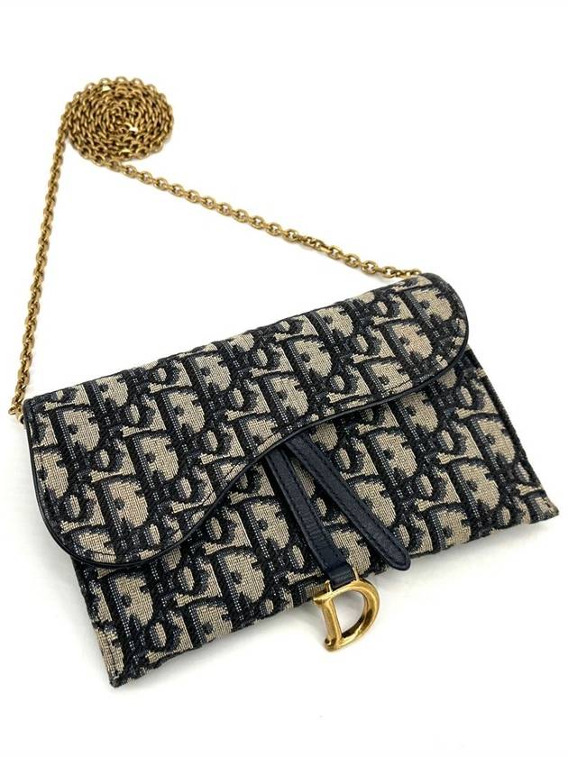 Oblique Saddle WOC Chain Wallet Cross Bag - DIOR - BALAAN 6