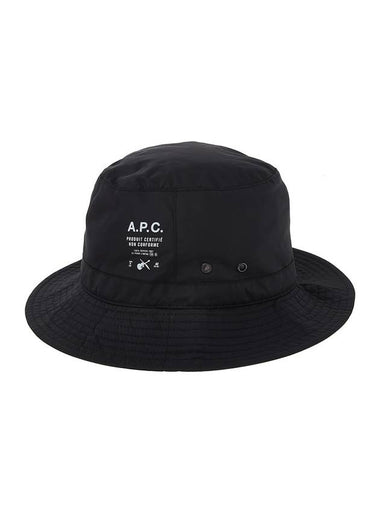 Logo Nylon Bucket Hat Black - A.P.C. - BALAAN 1